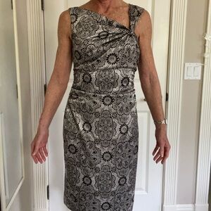 Evening dress black and silver